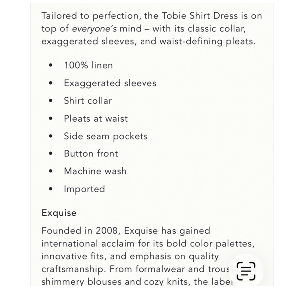 NWT Anthropologie The Tobie Linen Pleated Mini Shirt Dress by Exquise Floral, M - Picture 16 of 16